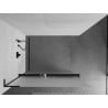 Mexen Kioto+ L ścianka prysznicowa z półką Walk-in 100 x 200 cm, szron, czarna - 800-100-123-70-30