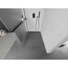 Mexen Kioto+ L ścianka prysznicowa z półką Walk-in 100 x 200 cm, szron, czarna - 800-100-123-70-30
