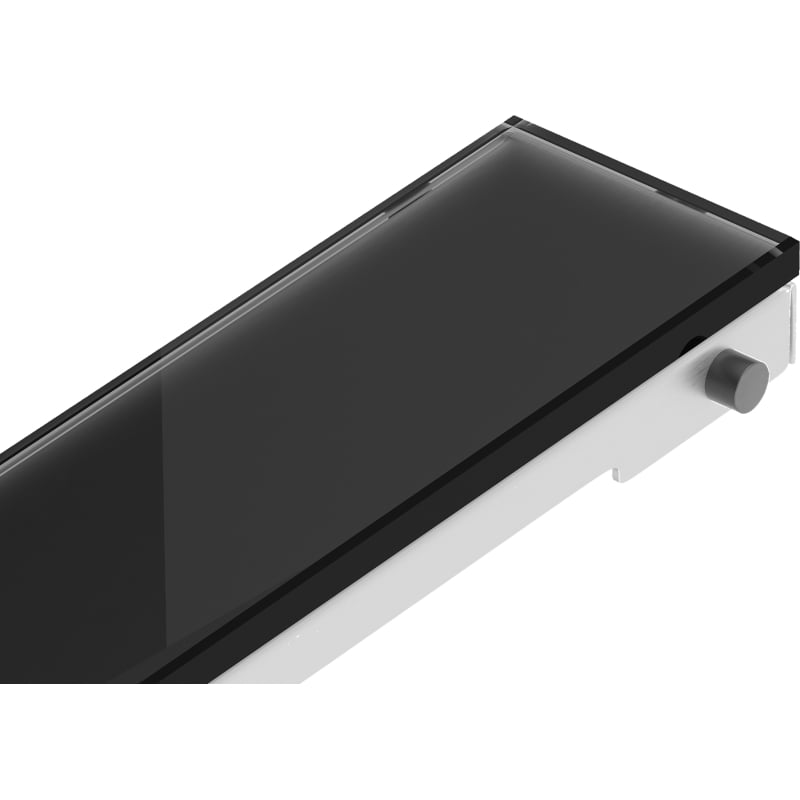 Mexen Flat MGB maskownica do odpływu liniowego 60 cm, czarne szkło - 1026060
