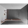 Mexen Kioto+ L ścianka prysznicowa z półką Walk-in 70 x 200 cm, transparent/szron, różowe złoto - 800-070-123-60-35
