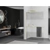 Mexen Kioto+ L ścianka prysznicowa z półką Walk-in 80 x 200 cm, transparent/szron, złota szczotkowana - 800-080-123-55-35