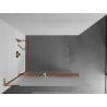 Mexen Kioto+ L ścianka prysznicowa z półką Walk-in 100 x 200 cm, szron, różowe złoto - 800-100-123-60-30