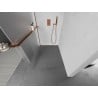 Mexen Kioto+ L ścianka prysznicowa z półką Walk-in 100 x 200 cm, szron, różowe złoto - 800-100-123-60-30