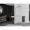 Mexen Kioto+ L ścianka prysznicowa z półką Walk-in 100 x 200 cm, szron, różowe złoto - 800-100-123-60-30