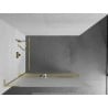 Mexen Kioto+ L ścianka prysznicowa z półką Walk-in 80 x 200 cm, szron, złota - 800-080-123-50-30