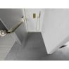 Mexen Kioto+ L ścianka prysznicowa z półką Walk-in 120 x 200 cm, szron, złota - 800-120-123-50-30