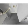 Mexen Kioto+ L ścianka prysznicowa z półką Walk-in 70 x 200 cm, szron, złota szczotkowana - 800-070-123-55-30