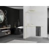 Mexen Kioto+ L ścianka prysznicowa z półką Walk-in 70 x 200 cm, szron, złota szczotkowana - 800-070-123-55-30