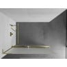 Mexen Kioto+ L ścianka prysznicowa z półką Walk-in 70 x 200 cm, szron, złota szczotkowana - 800-070-123-55-30