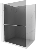 Mexen Kioto+ L ścianka prysznicowa z półką Walk-in 70 x 200 cm, grafit, chrom - 800-070-123-01-40