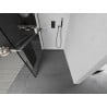Mexen Kioto+ L ścianka prysznicowa z półką Walk-in 80 x 200 cm, czarna ramka, gun metal - 800-080-123-95-70