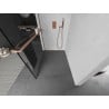 Mexen Kioto+ L ścianka prysznicowa z półką Walk-in 50 x 200 cm, czarna ramka, miedź szczotkowana - 800-050-123-65-70