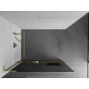 Mexen Kioto+ L ścianka prysznicowa z półką Walk-in 90 x 200 cm, grafit, złota - 800-090-123-50-40