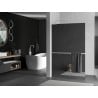 Mexen Kioto+ L ścianka prysznicowa z półką Walk-in 90 x 200 cm, lustro, biała - 800-090-123-20-50