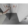 Mexen Kioto+ L ścianka prysznicowa z półką Walk-in 70 x 200 cm, lustro, miedź szczotkowana - 800-070-123-65-50