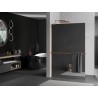 Mexen Kioto+ L ścianka prysznicowa z półką Walk-in 80 x 200 cm, lustro, różowe złoto - 800-080-123-60-50