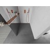 Mexen Kioto+ L ścianka prysznicowa z półką Walk-in 120 x 200 cm, lustro, różowe złoto - 800-120-123-60-50
