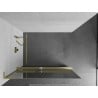 Mexen Kioto+ L ścianka prysznicowa z półką Walk-in 80 x 200 cm, lustro, złota szczotkowana - 800-080-123-55-50