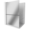 Mexen Kioto+ L ścianka prysznicowa z półką Walk-in 100 x 200 cm, lustro, gun metal - 800-100-123-95-50
