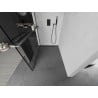 Mexen Kioto+ L ścianka prysznicowa z półką Walk-in 70 x 200 cm, czarny wzór, gun metal - 800-070-123-95-78