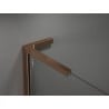 Mexen Kioto+ L ścianka prysznicowa z półką Walk-in 70 x 200 cm, czarny wzór, różowe złoto - 800-070-123-60-78