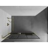 Mexen Kioto+ L ścianka prysznicowa z półką Walk-in 70 x 200 cm, czarny wzór, złota - 800-070-123-50-78