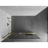 Mexen Kioto+ L ścianka prysznicowa z półką Walk-in 70 x 200 cm, czarny wzór, złota szczotkowana - 800-070-123-55-78