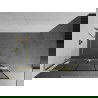 Mexen Kioto+ L ścianka prysznicowa z półką Walk-in 90 x 200 cm, czarny wzór, złota szczotkowana - 800-090-123-55-78
