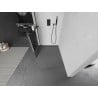Mexen Kioto+ L ścianka prysznicowa z półką Walk-in 80 x 200 cm, czarna kratka, czarna - 800-080-123-70-77