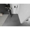 Mexen Kioto+ L ścianka prysznicowa z półką Walk-in 90 x 200 cm, czarna kratka, gun metal - 800-090-123-95-77