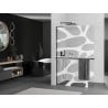 Mexen Kioto+ L ścianka prysznicowa z półką Walk-in 80 x 200 cm, biała fala, czarna - 800-080-123-70-97