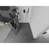 Mexen Kioto+ L ścianka prysznicowa z półką Walk-in 80 x 200 cm, biała fala, gun metal - 800-080-123-95-97