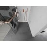 Mexen Kioto+ L ścianka prysznicowa z półką Walk-in 70 x 200 cm, biała fala, miedź szczotkowana - 800-070-123-65-97