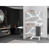 Mexen Kioto+ L ścianka prysznicowa z półką Walk-in 90 x 200 cm, biała fala, różowe złoto - 800-090-123-60-97