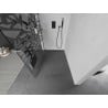 Mexen Kioto+ L ścianka prysznicowa z półką Walk-in 70 x 200 cm, biały wzór, gun gray szczotkowany - 800-070-123-66-85