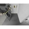 Mexen Kioto+ L ścianka prysznicowa z półką Walk-in 70 x 200 cm, biała fala, złota szczotkowana - 800-070-123-55-97