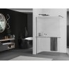 Mexen Kioto+ ścianka prysznicowa z półką Walk-in 70 x 200 cm, prążki, gun gray szczotkowany - 800-070-121-66-09
