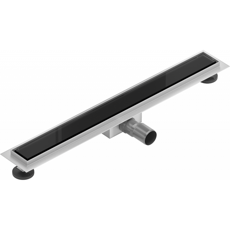Mexen Flat MGB odpływ liniowy 60 cm, czarne szkło - 1026060-15