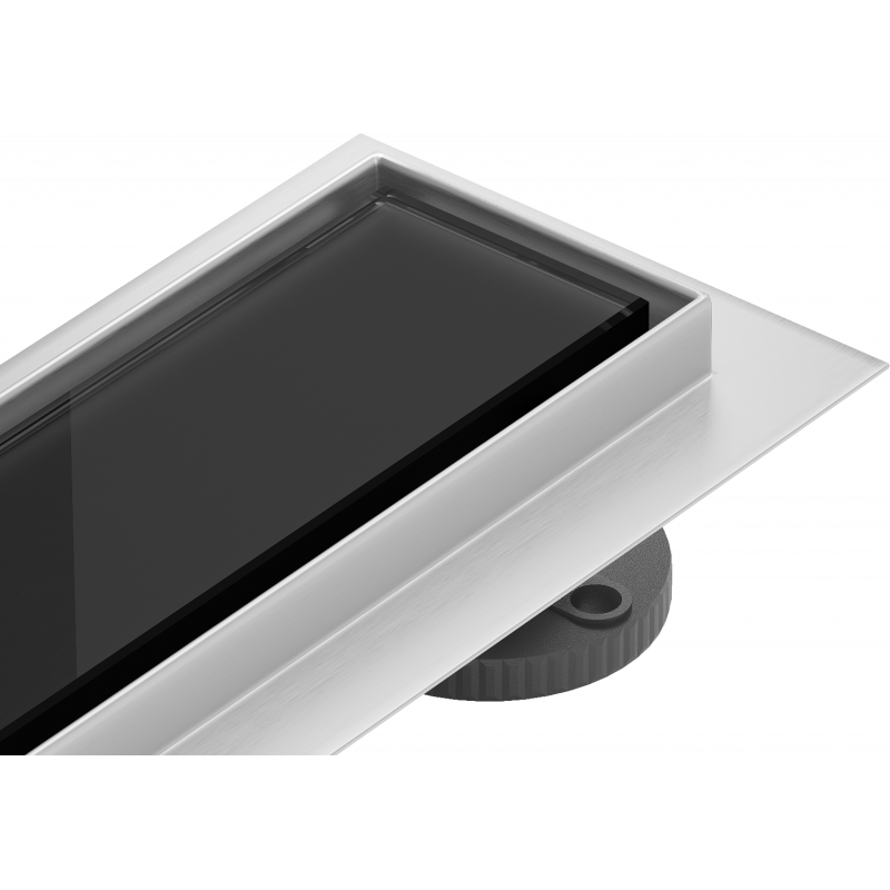 Mexen Flat MGB odpływ liniowy 60 cm, czarne szkło - 1026060-15