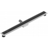 Mexen Flat MGB odpływ liniowy 80 cm, czarne szkło - 1026080-15