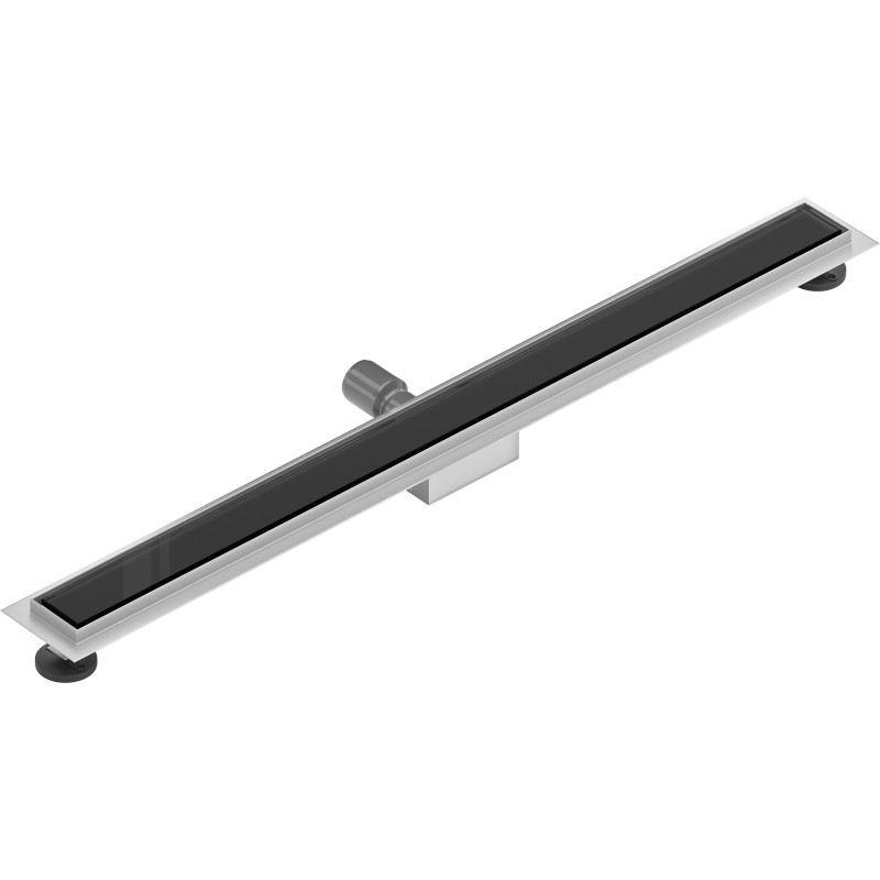 Mexen Flat MGB odpływ liniowy 100 cm, czarne szkło - 1026100-15