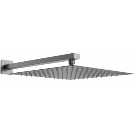 Mexen Slim deszczownica 30 x 30 cm z ramieniem prysznicowym, gun gray szczotkowany - 79130112-66