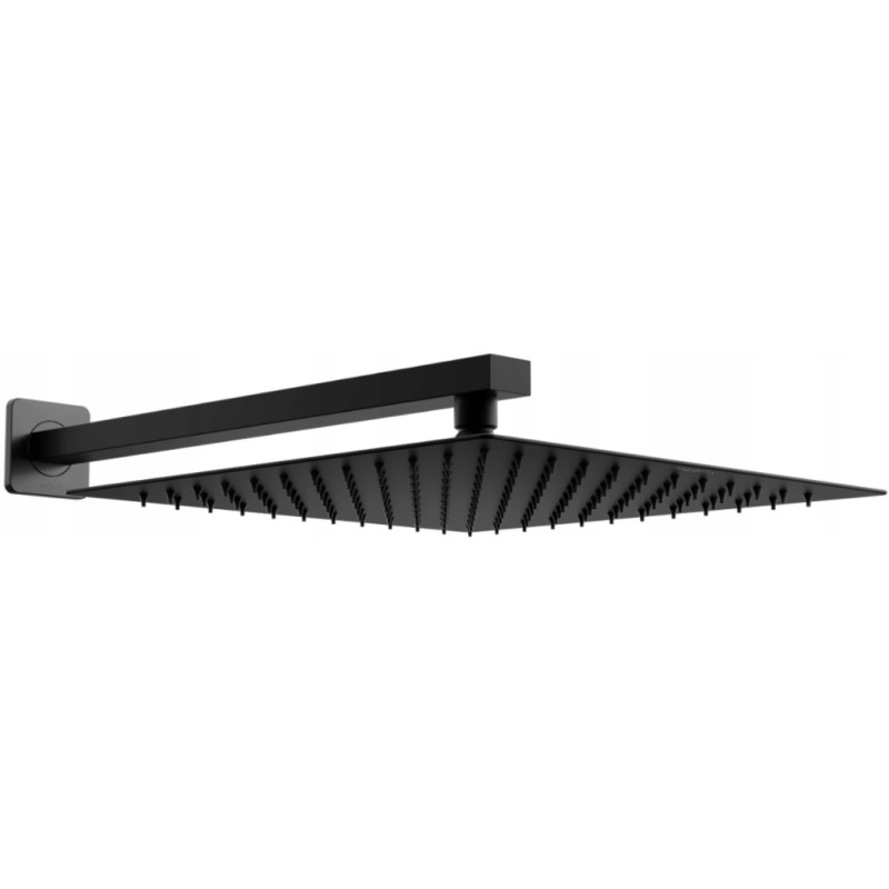 Mexen Slim deszczownica 30 x 30 cm z ramieniem prysznicowym, czarna - 79130112-70