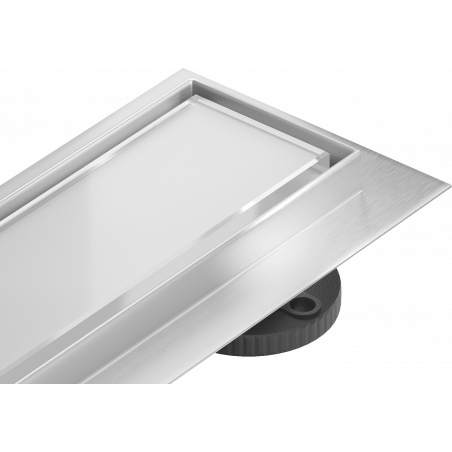 Mexen Flat MGW odpływ liniowy 50 cm, białe szkło - 1027050-15