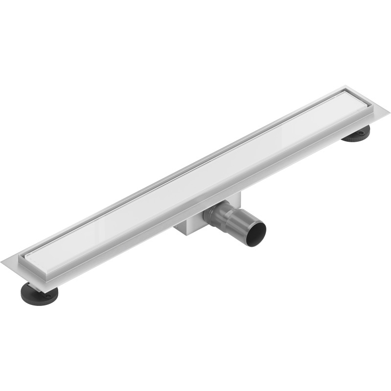 Mexen Flat MGW odpływ liniowy 60 cm, białe szkło - 1027060-15