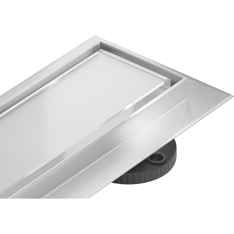 Mexen Flat MGW odpływ liniowy 60 cm, białe szkło - 1027060-15