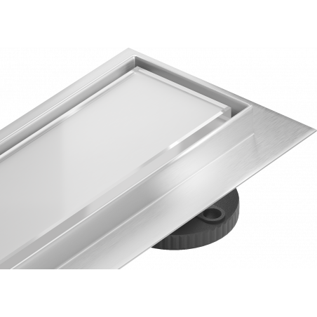 Mexen Flat MGW odpływ liniowy 60 cm, białe szkło - 1027060-15