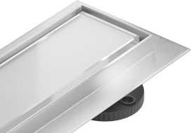 Mexen Flat MGW odpływ liniowy 70 cm, białe szkło - 1027070-15