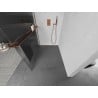 Mexen Kioto+ L ścianka prysznicowa z półką Walk-in 80 x 200 cm, prążki, różowe złoto - 800-080-123-60-09