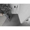 Mexen Kioto+ L ścianka prysznicowa z półką Walk-in 70 x 200 cm, biały wzór, gun metal - 800-070-123-95-85